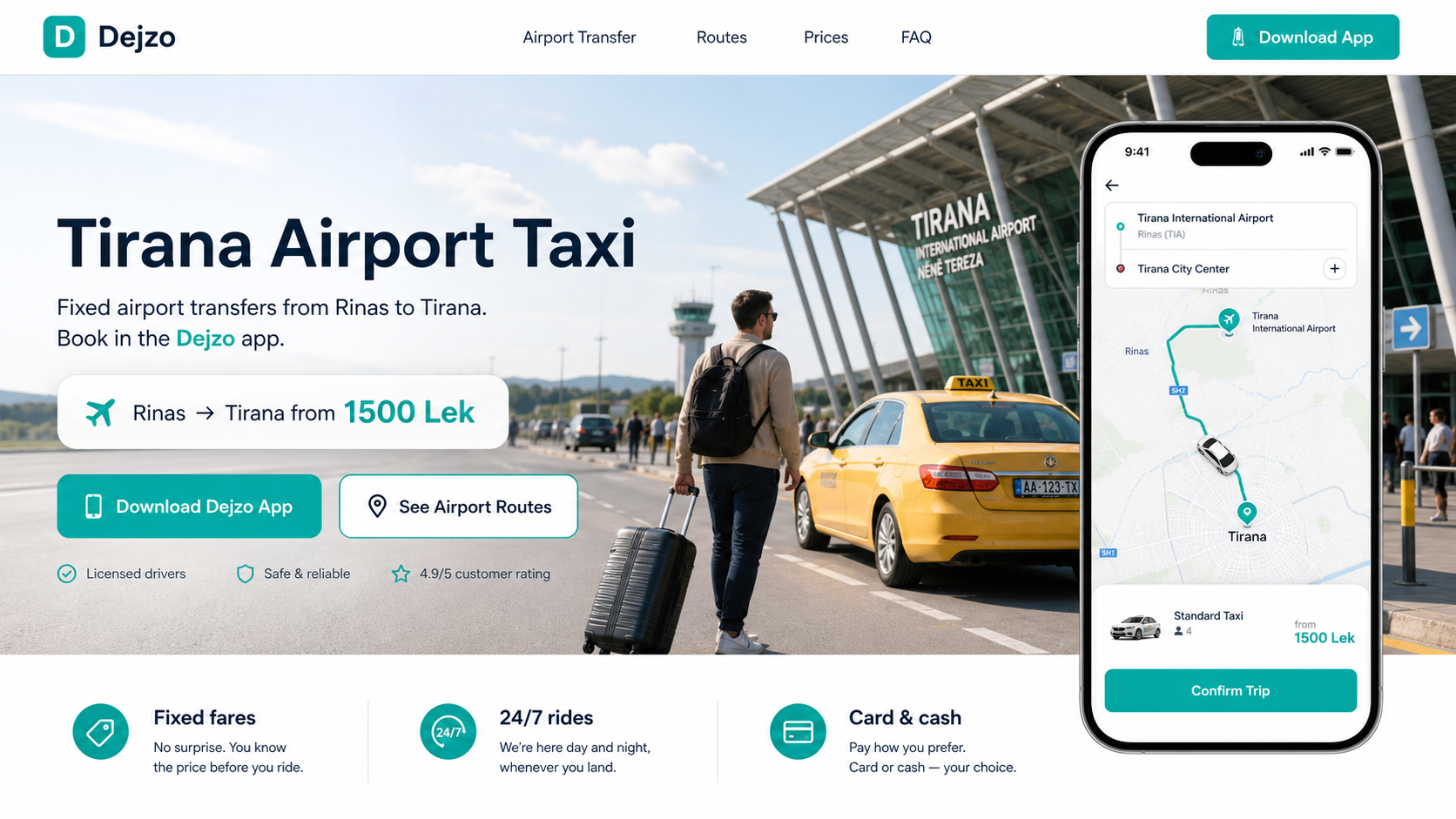 Airport taxi transfer guidance for Tirana visitors